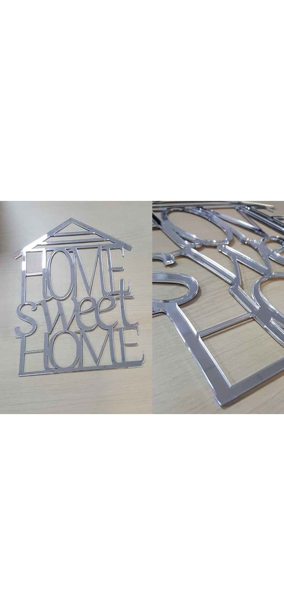 Decoraţiune Home sweet Home, Folina, oglindă acrilică, 34 x 40 cm