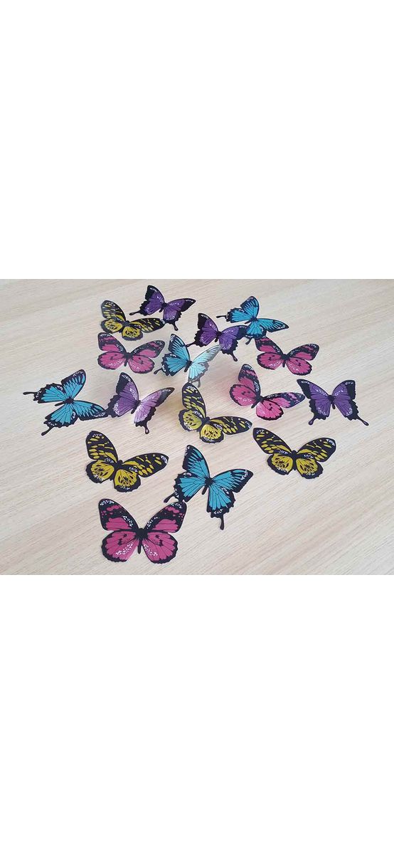 Decorațiune perete 3D Fluturi colorați