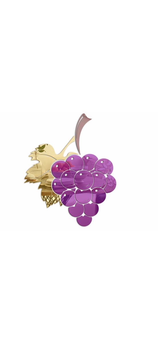 Decoraţiune perete Strugure, Folina, culoare mov, dimensiune decorațiune 62x51 cm