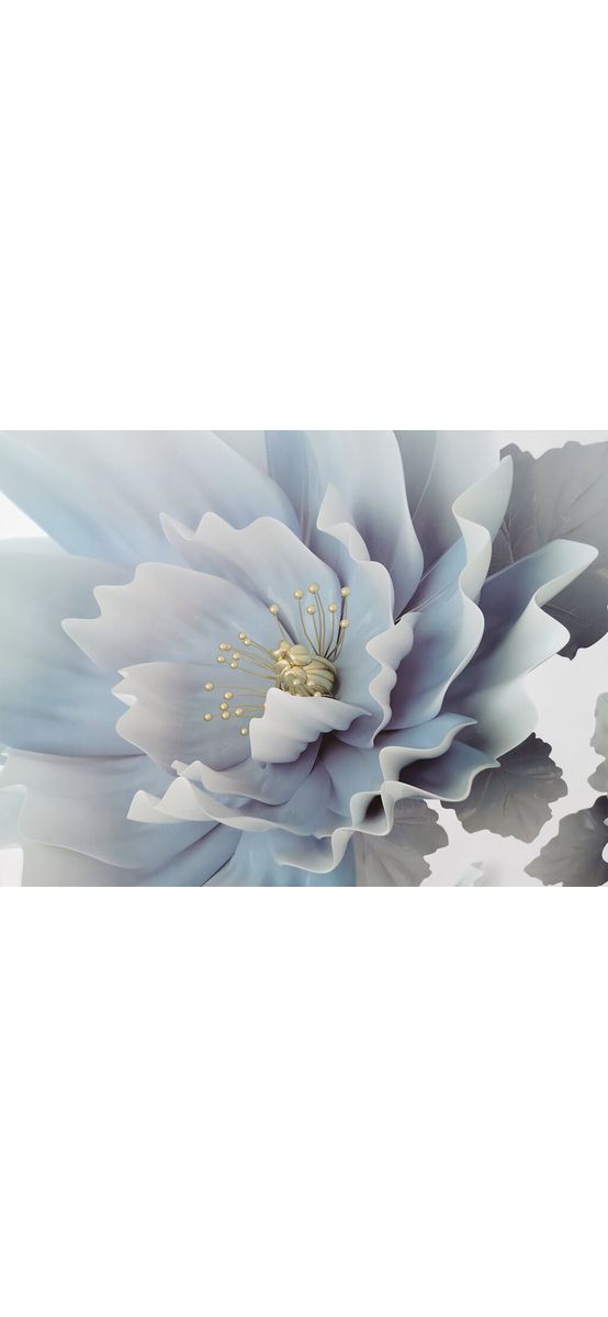 Stickere flori, Folina, decor floral gri albăstrui