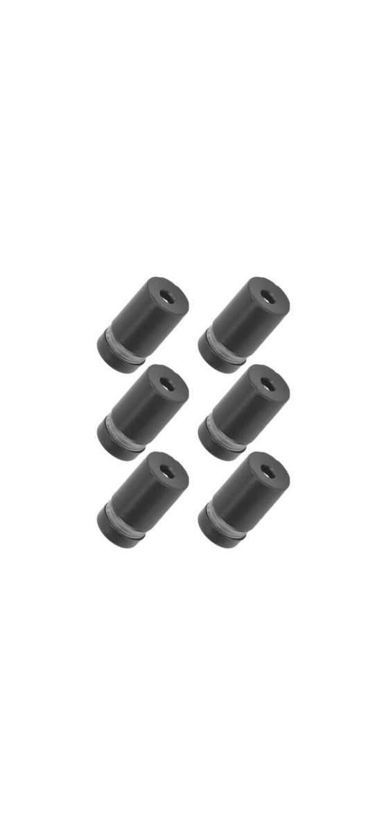 Distanţiere semnalistică negru mat, Folina, din inox, 12 x 25 mm.