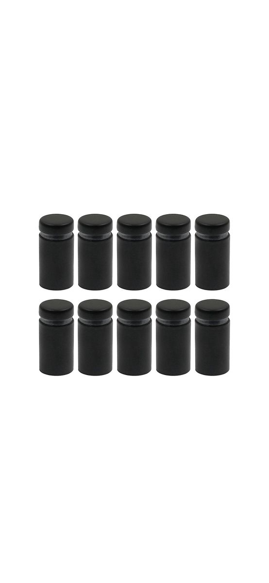 Distanţiere semnalistică negru mat, Folina, din inox, 12 x 25 mm.