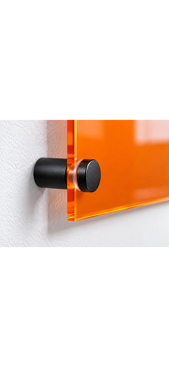 Distanțier semnalistică Folina din inox, negru mat, 12 x 25 mm