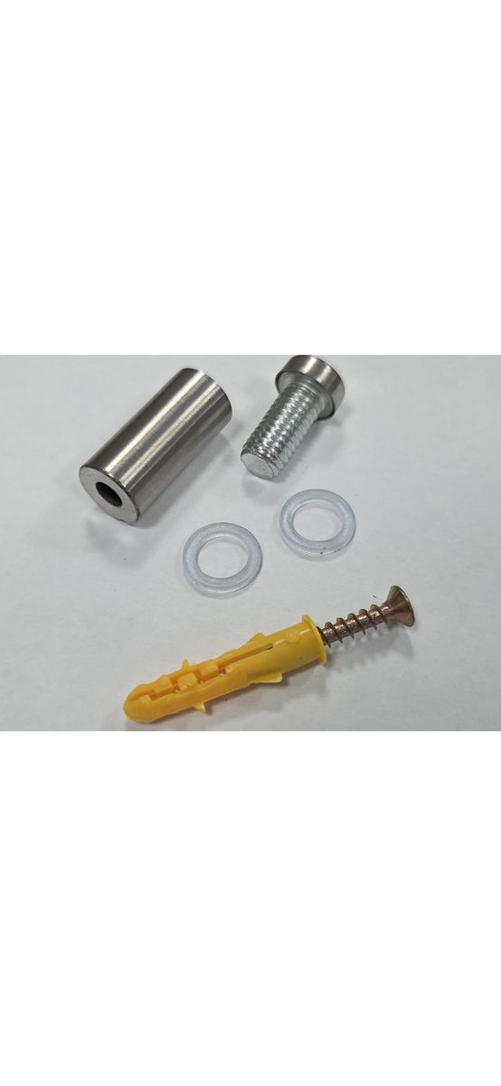 Set 10 distanțiere inox 12x25 mm + 10 șuruburi cu diblu – prindere panouri, plăcuțe și semnalistică