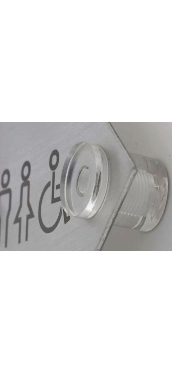 Distanțiere de semnalistică din plastic transparent 25x25mm – montare discretă și sigură