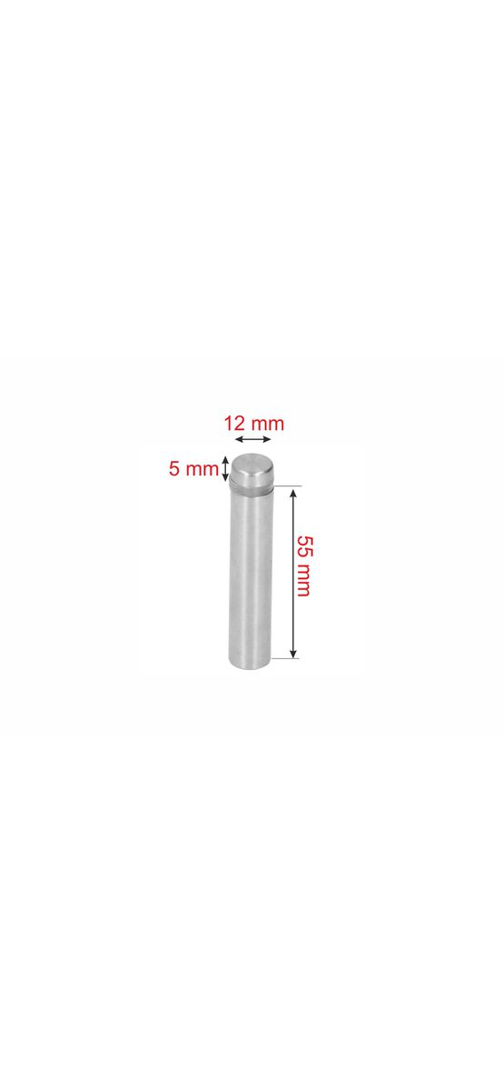 Distanţiere semnalistică, Folina, din inox, 12x55 mm