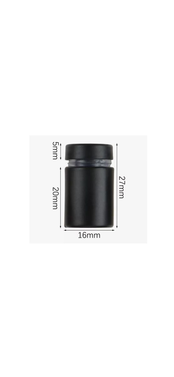 Distanţiere semnalistică negru mat, Folina, din inox, 16 x 20 mm.