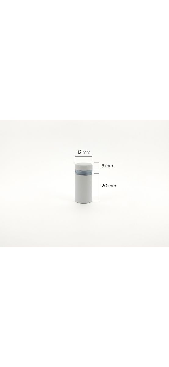 Distanţiere semnalistică albe, Folina, din inox, 12x15 mm