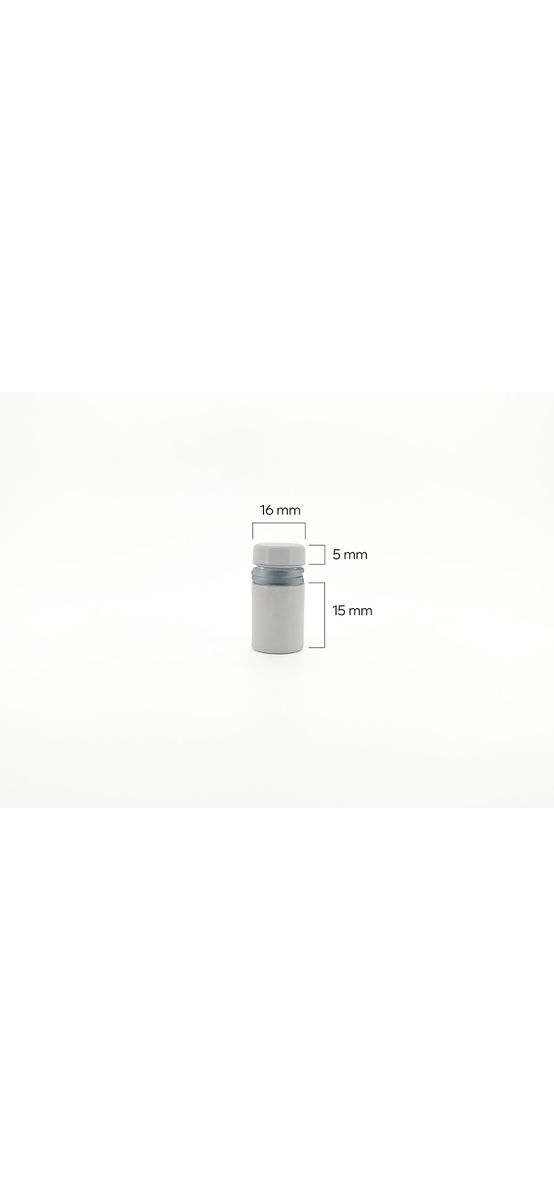 Distanţiere semnalistică albe, Folina, din inox, 16x15 mm