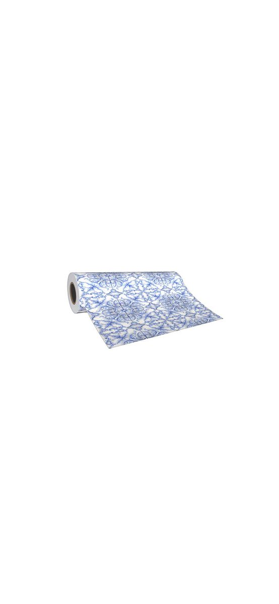 Autocolant perete imitaţie faianţă decorativă albastră, Folina, material rezistent la apă şi căldură, rolă de 60x200 cm