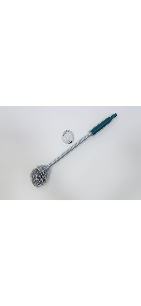 Set din perie de silicon si suport de perete pentru curățarea vaselor de toaletă wc