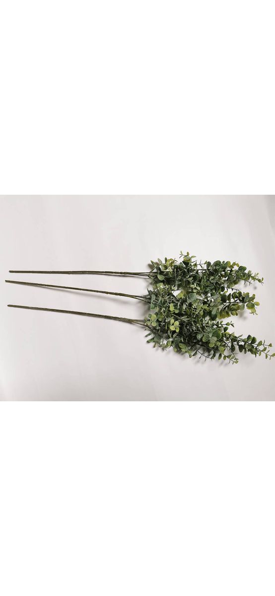 Plantă artificială Eucalipt verde pudrat, 60 cm înălţime, 3 bucăţi