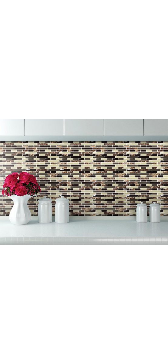 Faianţă autoadezivă 3D Tony, Folina, model multicolor, set faianță 10 bucăţi