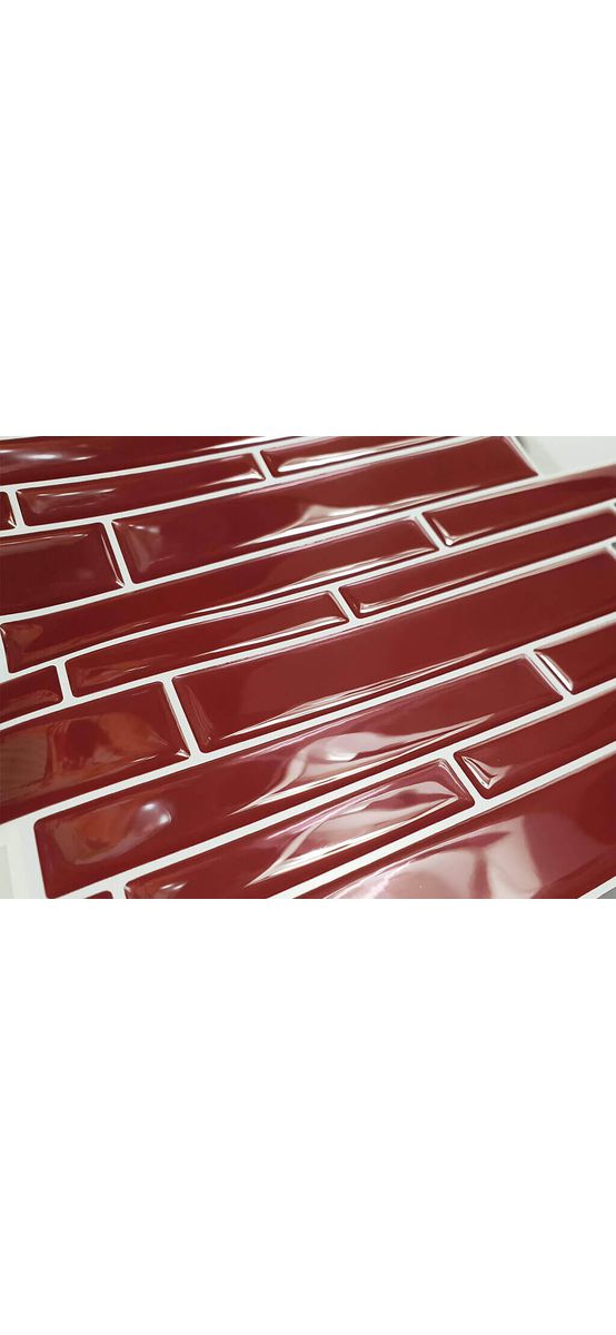 Faianţă autoadezivă 3D Smart Tiles, Folina, mozaic vişiniu - set 10 bucăţi