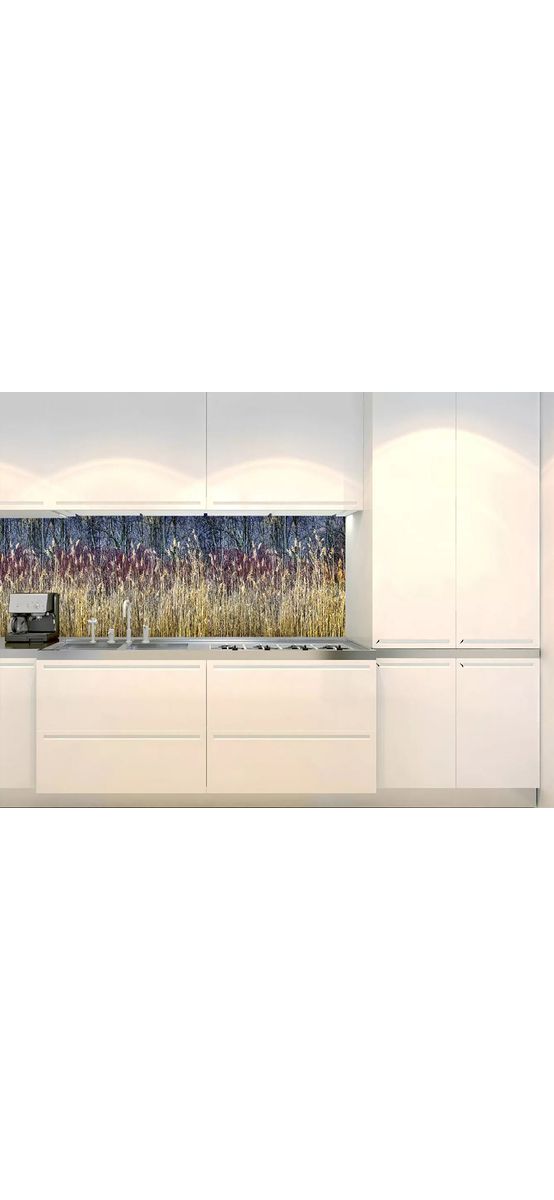 Autocolant perete bucătărie, Dimex Winter Reeds, rezistent la apă şi căldură, rolă de 60x350 cm