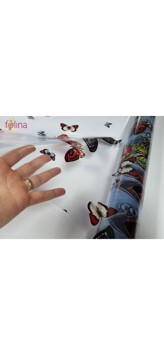 Folie protecţie mobilă Paradiso Lilith, d-c-fix, transparentă cu model fluturi coloraţi, 140x150 cm