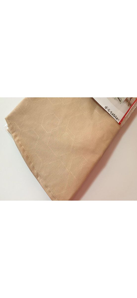 Faţă de masă impermeabilă, d-c-fix Esta, bej cu un discret imprimeu geometric, rotundă, 160 cm diametru
