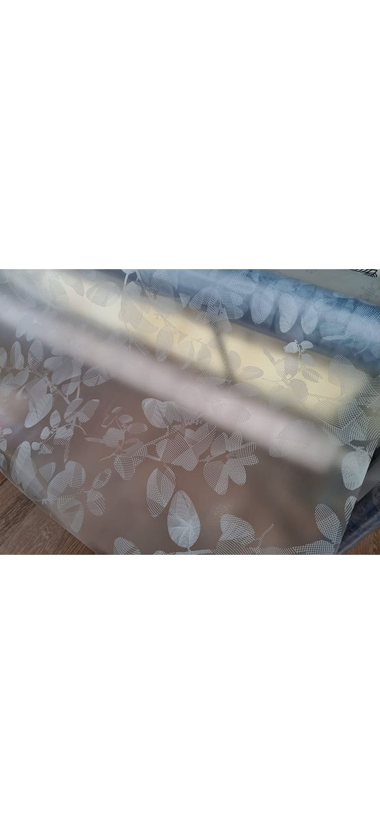 Folie protecţie mobilă Paradiso Sally, d-c-fix, transparentă cu model alb, 140 cm lăţime