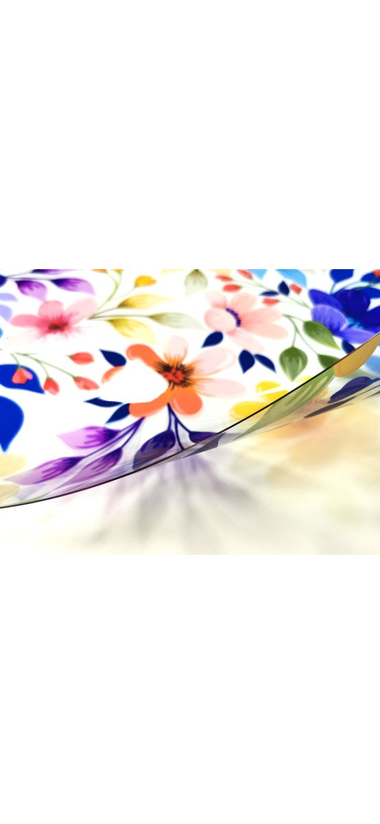 Folie protecţie blat mobilă, model floral, fără adeziv, 0,8 mm grosime, rolă de 148cm x 200 cm