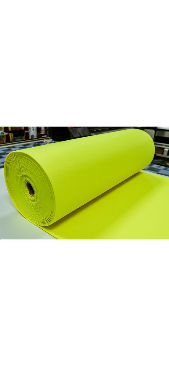 Fetru la metru, pâslă galben fosforescent cu grosime de 3 mm, cu lățimea de 100cm