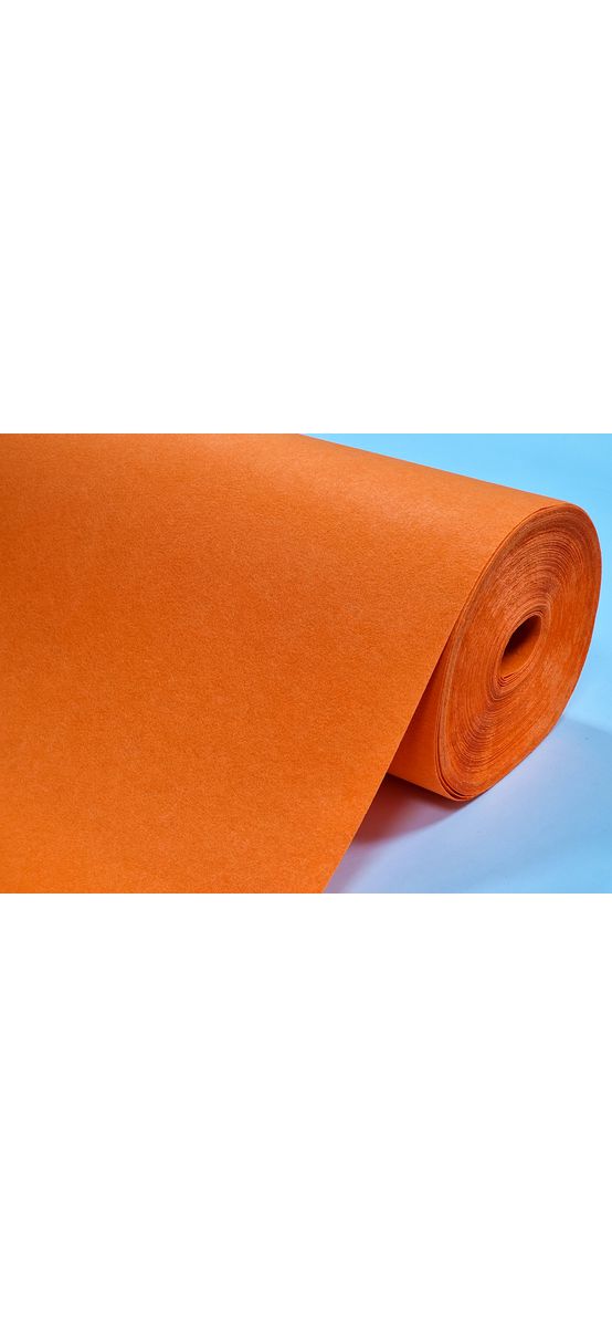 Fetru la metru, pâslă portocalie cu grosime de 1 mm, lățime 90cm