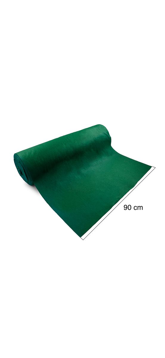 Fetru la metru, pâslă verde, cu grosime de 1 mm, lățime 90cm
