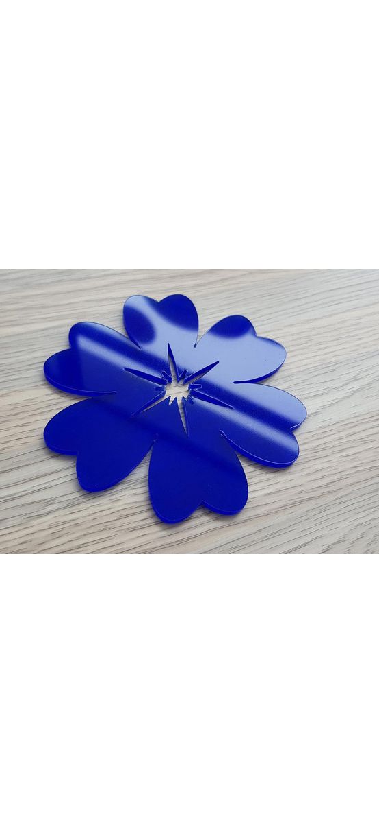 Decoraţiune oglindă Vază cu flori, Folina, culoare albastră, dimensiune oglindă 1 m