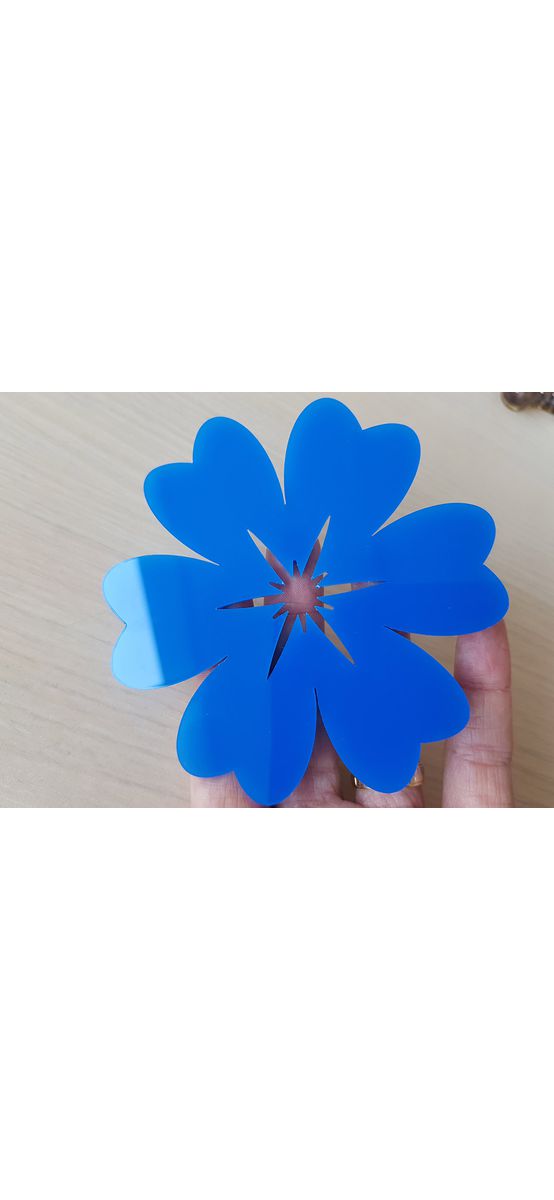 Decoraţiune oglindă Vază cu flori, Folina, culoare albastră, dimensiune oglindă 1 m