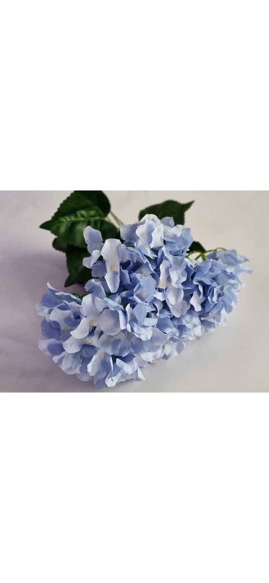 Buchet flori artificiale albastre, 5 fire, 60 cm înălţime