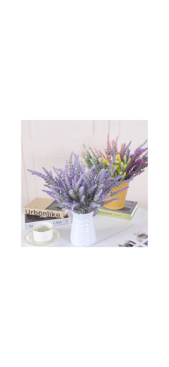 Buchet lavandă din flori artificiale, 38 cm înălţime