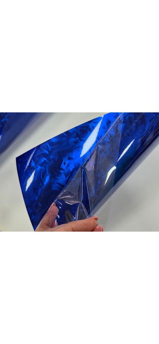 Folie auto carbon forjat albastru lucios – rolă 75 x 300 cm