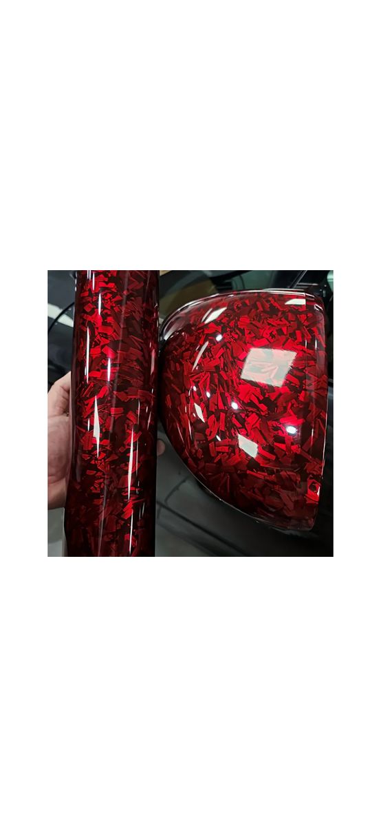 Folie auto carbon forjat vișiniu lucios – rolă 75 x 300 cm