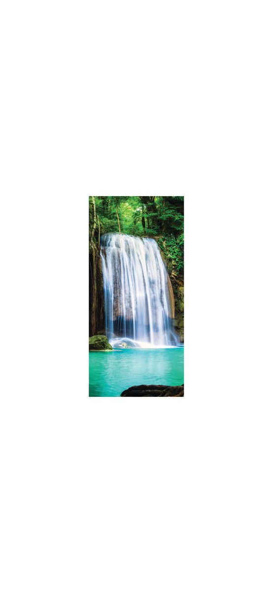 Folie geam cabină duş, Folina, sablare cu model cascadă tropicală, rolă de 100x210 cm