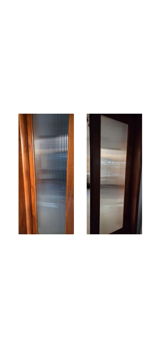 Folie geam autoadezivă cu efect sticlă canelată translucidă, 75x200 cm