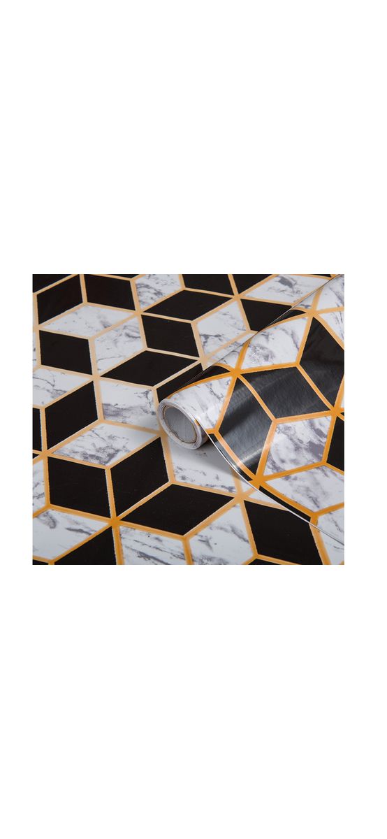 Autocolant mobilă decorativ Trendyline Coppas, d-c-fix, imprimeu hexagoane, aspect lucios, 67x150 cm