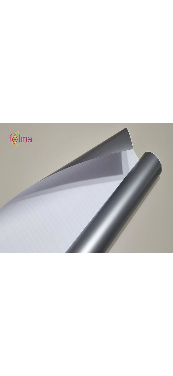 Autocolant gri metalic, Folina, cu aspect mat, rolă de 152x140 cm