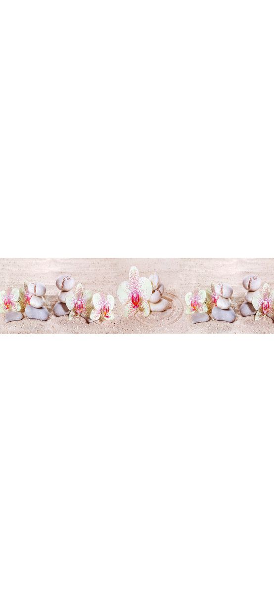 Autocolant perete backsplash, Dimex Zen Garden, model cu orhidee, rezistent la apă şi căldură, rolă de 60x350 cm