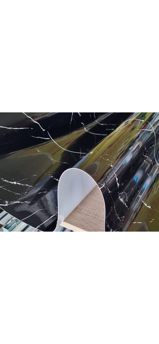 Folie protecţie imitaţie marmură neagră, fără adeziv, 1.2 mm grosime, 100 cm lăţime