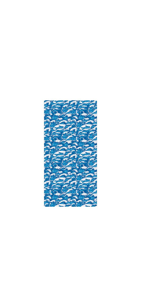 Folie cabină duş, Folina, model valuri, albastră, folie autoadezivă cu efect de sablare,100x210 cm