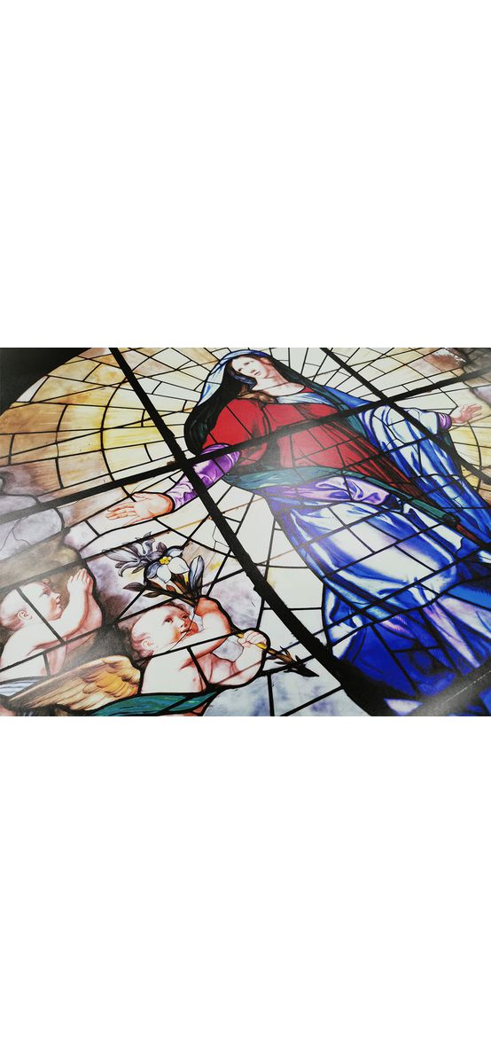 Folie de geam autoadezivă, Folina FGFV01model vitraliu religios,rolă de 100x170 cm