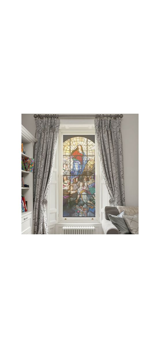 Folie de geam autoadezivă, Folina FGFV01model vitraliu religios,rolă de 100x170 cm