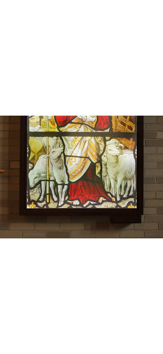 Folie de geam autoadezivă, Folina FGFV02, model vitraliu religios, rolă de 100x200 cm