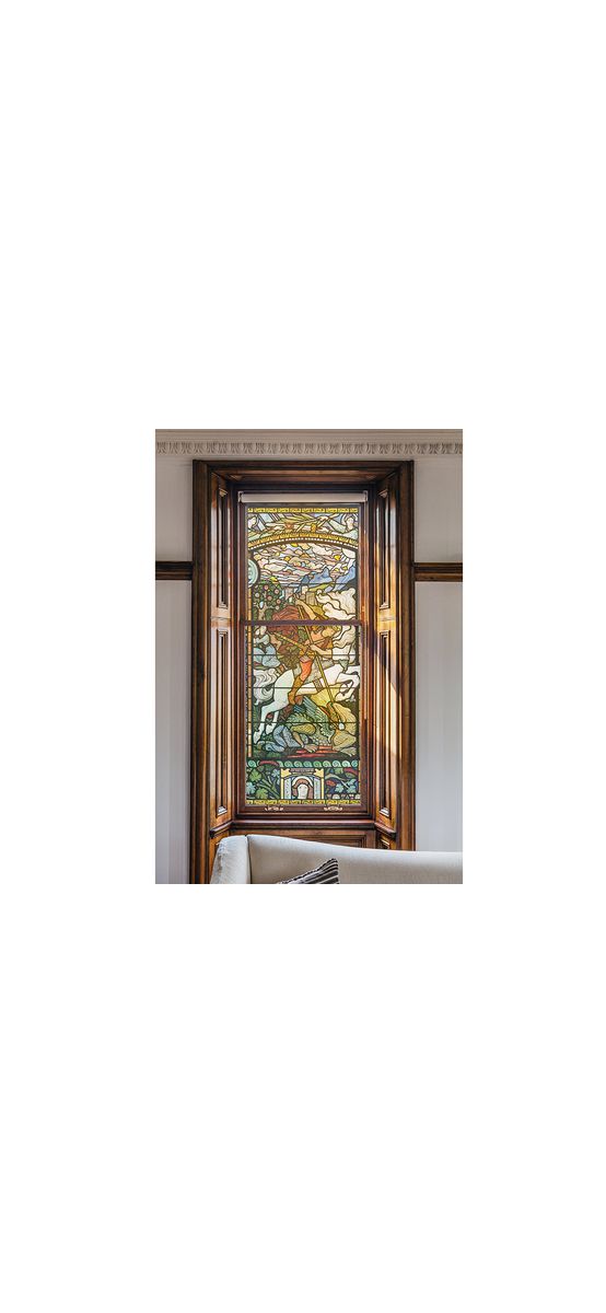 Folie de geam autoadezivă, Folina FGFV03, model vitraliu religios, rolă de 100x200 cm