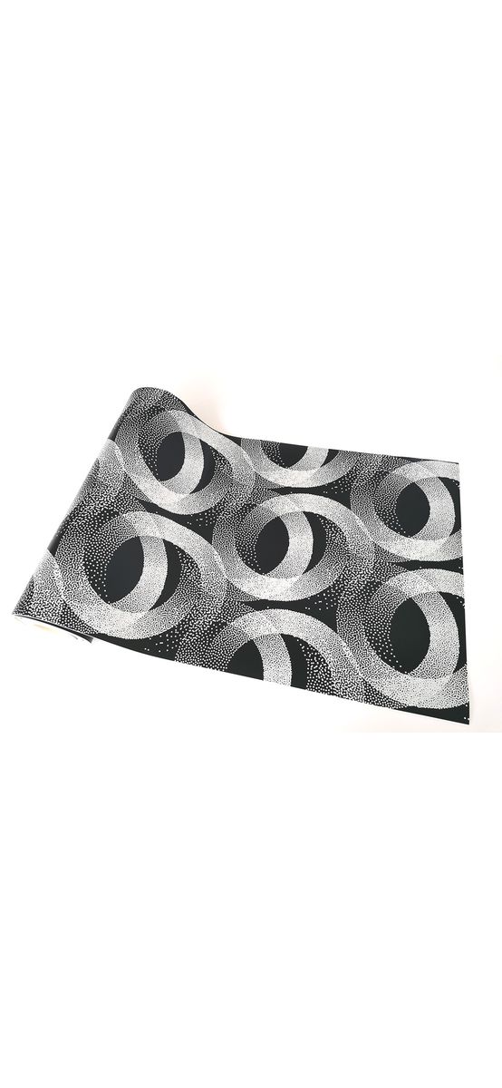 Folie protecţie sertare, model semicercuri, din PVC antiderapant cu grosime de 1,5 mm, material impermeabil, rolă de 50x155 cm