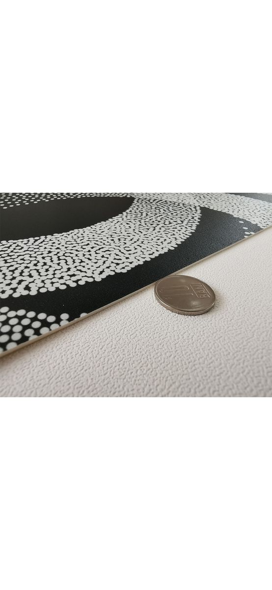 Folie protecţie sertare, model semicercuri, din PVC antiderapant cu grosime de 1,5 mm, material impermeabil, rolă de 50x155 cm