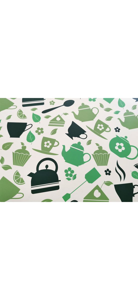 Folie protecţie sertare, model ceai verde, din PVC antiderapant cu grosime de 1,5 mm, material impermeabil, rolă de 50x155 cm