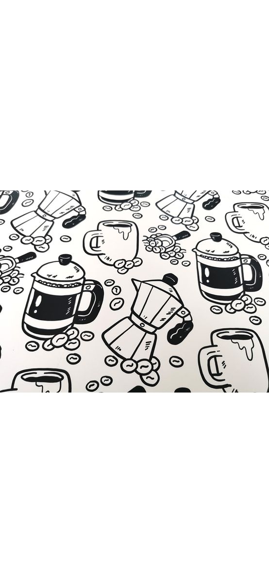 Folie protecţie sertare, model cafea arabica, din PVC antiderapant cu grosime de 1,5 mm, material impermeabil, rolă de 50x155 cm