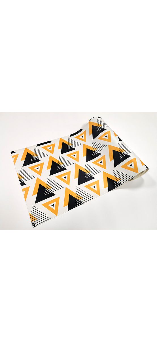 Folie protecţie sertare, model geometric, din PVC antiderapant cu grosime de 1,5 mm, material impermeabil, rolă de 50x155 cm