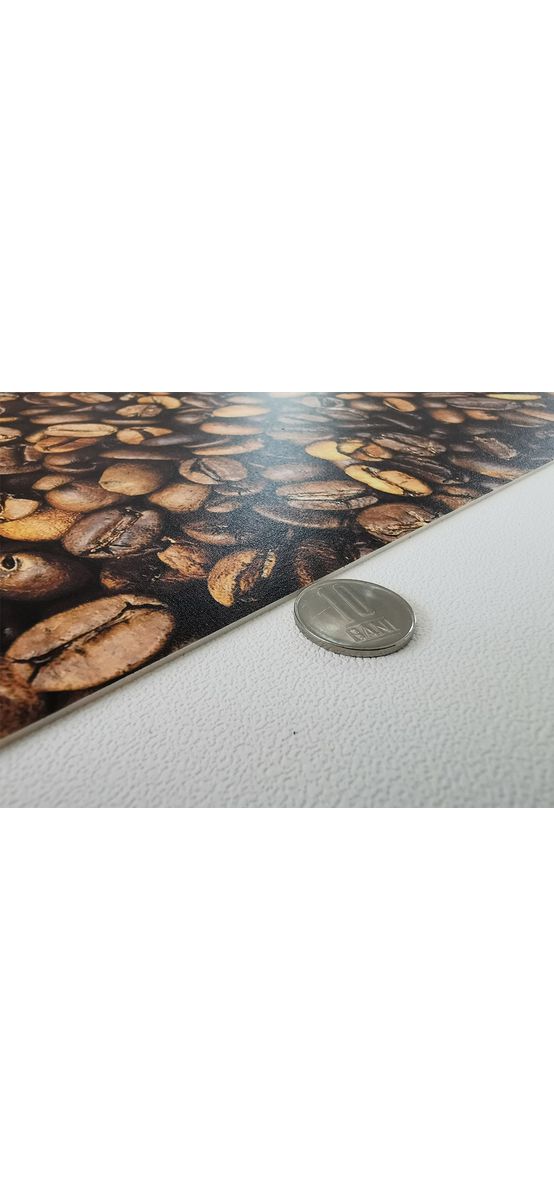 Folie protecţie sertare, model boabe de cafea, din PVC antiderapant cu grosime de 1,5 mm, material impermeabil, rolă de 50x155 cm