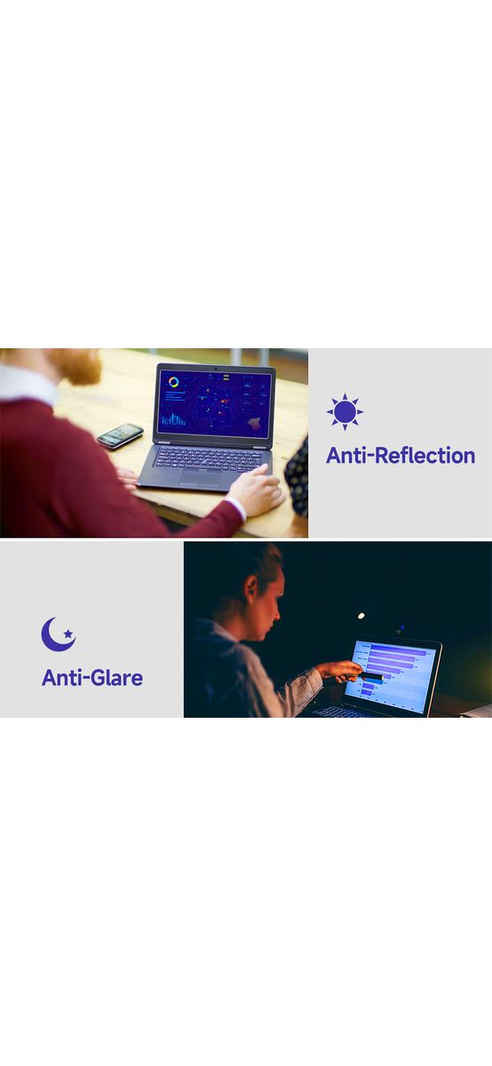 Folie de protecție care reduce lumina albastră, antiamprentă, mată, ideală și pentru display tip touch, compatibilă cu ecrane 19-20 inch
